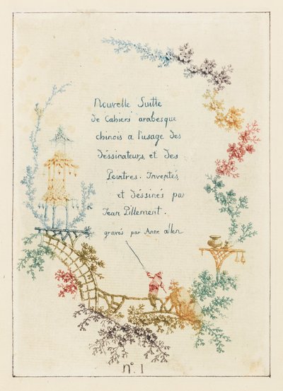 Title Page, Plate 1 from Nouvelle Suite de Cahiers Arabesques Chinois à l
